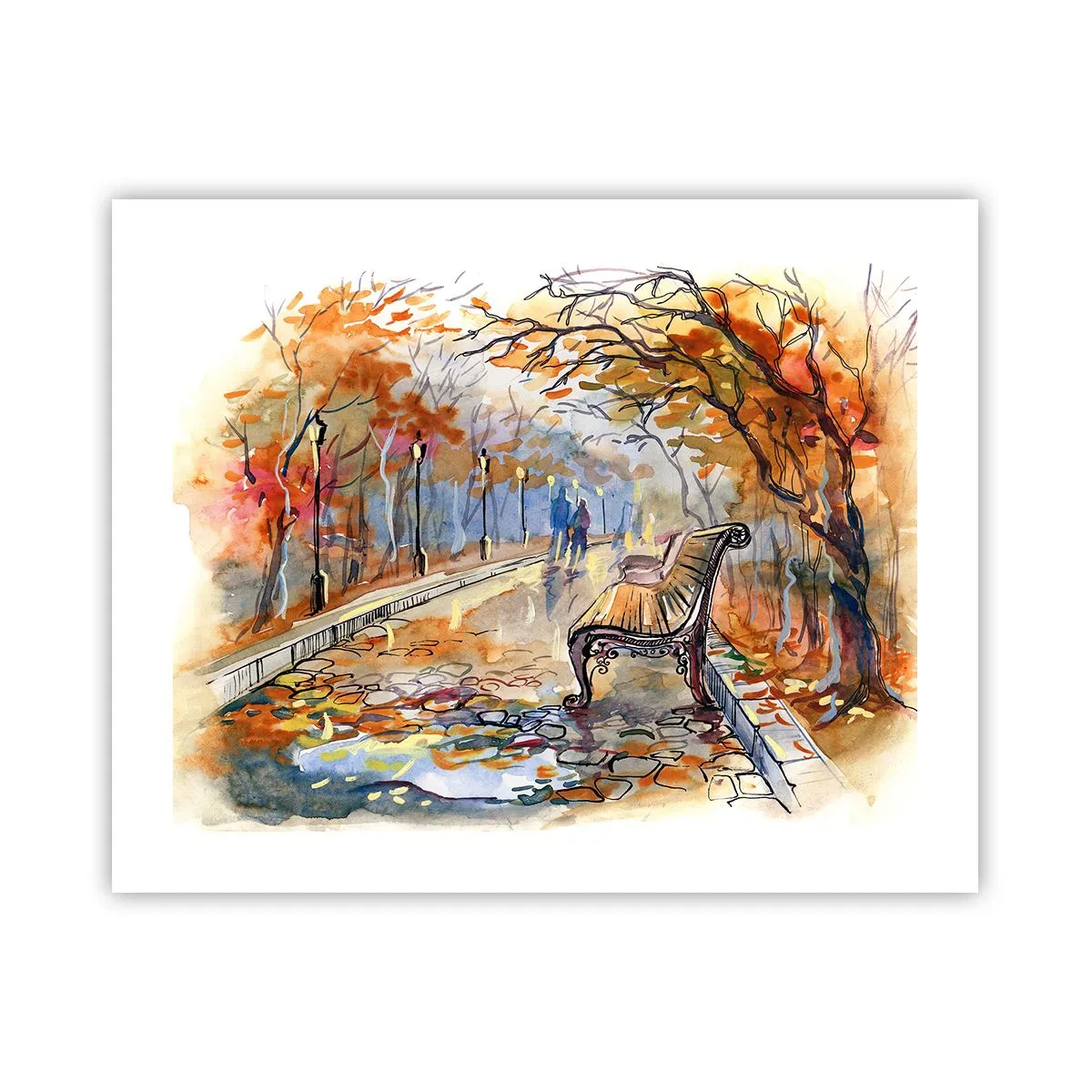 Plagát - Spoločne putovať jeseňou - 50x40 cm