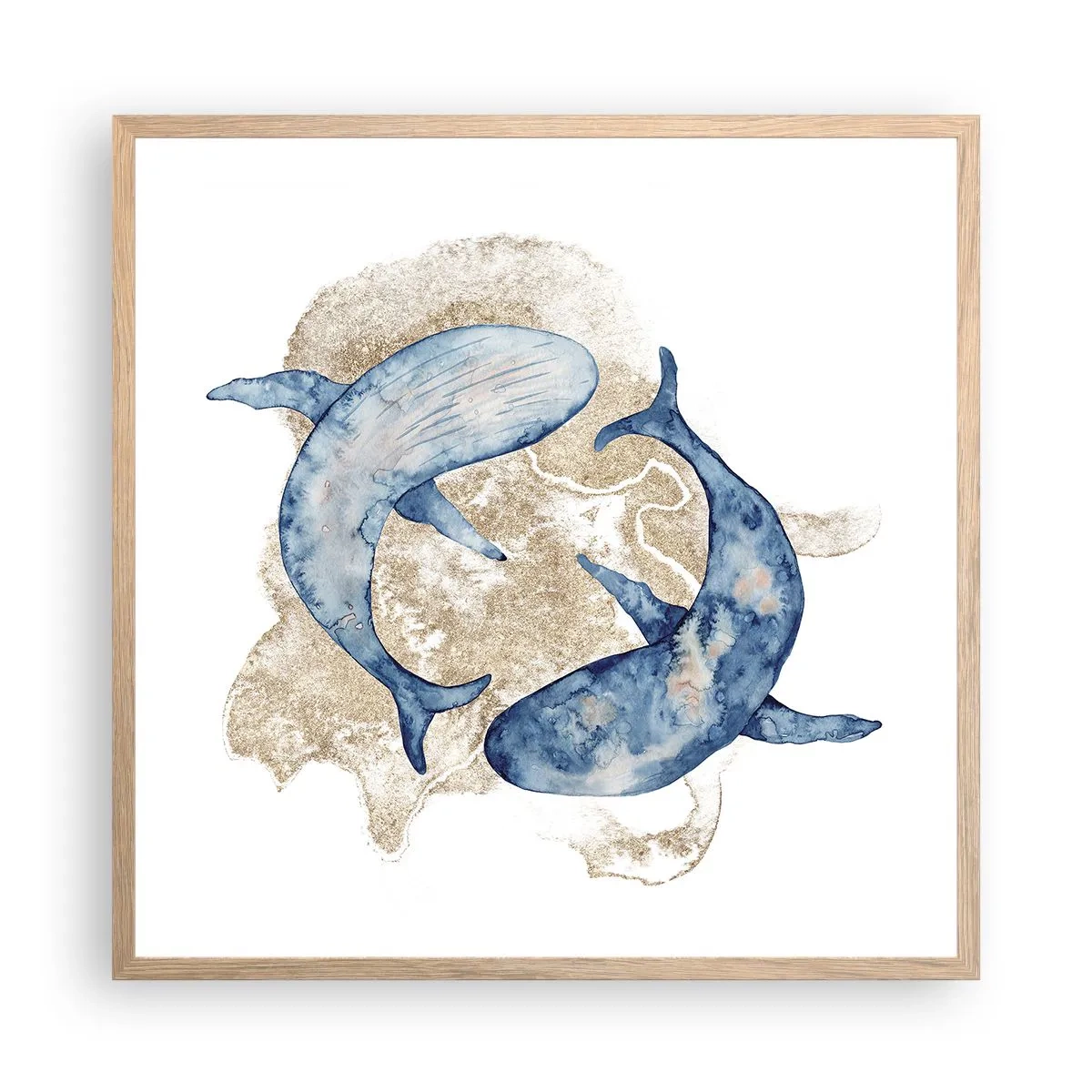 Plagát v ráme zo svetlého duba - Priateľstvo alebo láska? - 60x60 cm