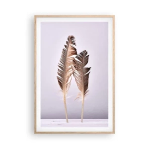 Plagát v ráme zo svetlého duba - Proti ničote - 61x91 cm