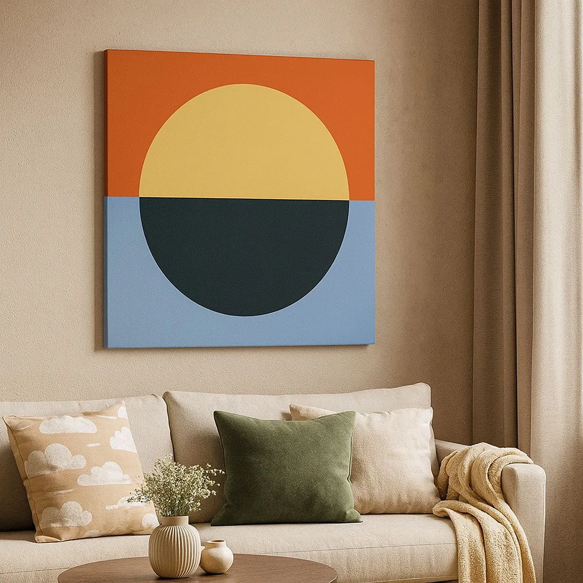 Obraz na plátne - Kompozícia tepla a chladu - 30x30 cm