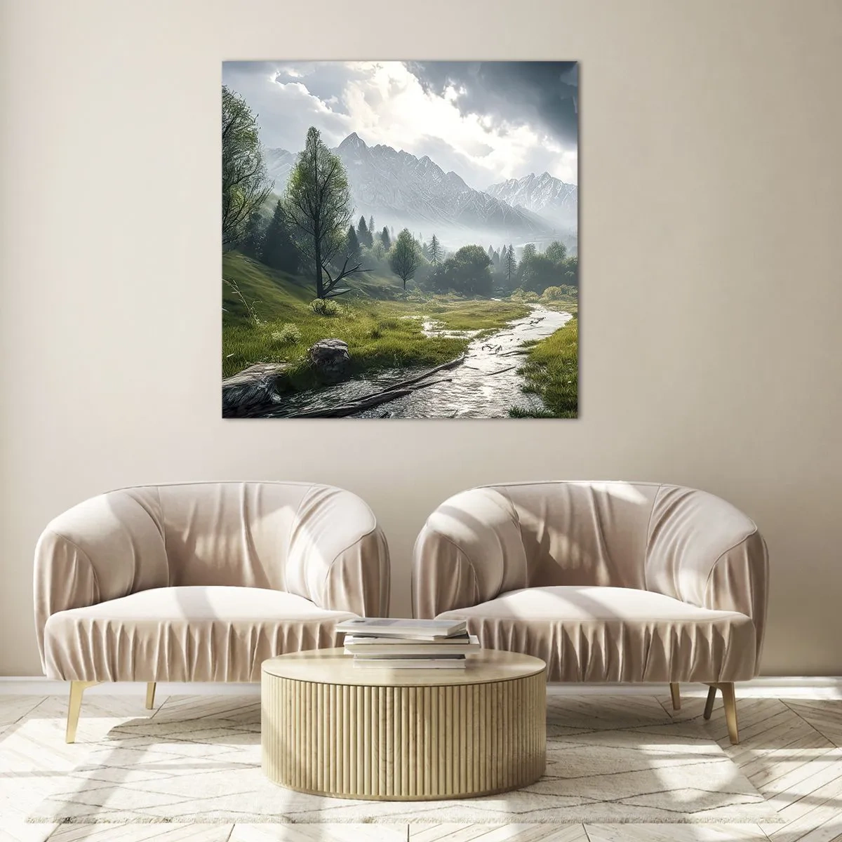 Obraz na skle - Tam a späť - 50x50 cm