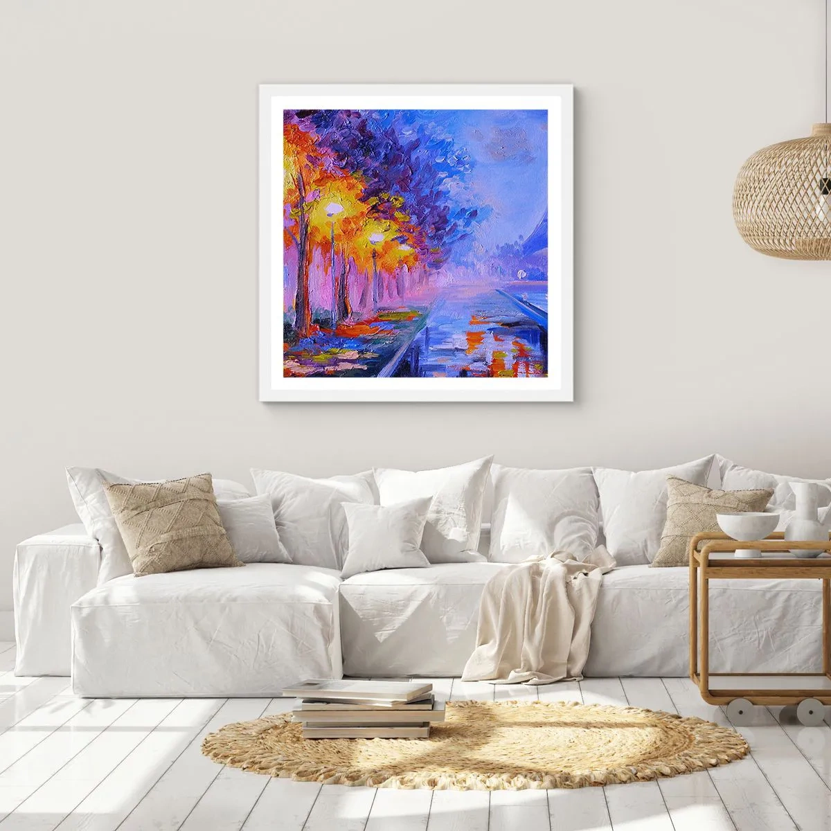 Plagát v bielom ráme - Prechádzka snov - 60x60 cm