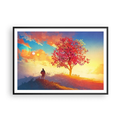 Plagát v čiernom ráme - Pútnik pri cieli - 100x70 cm