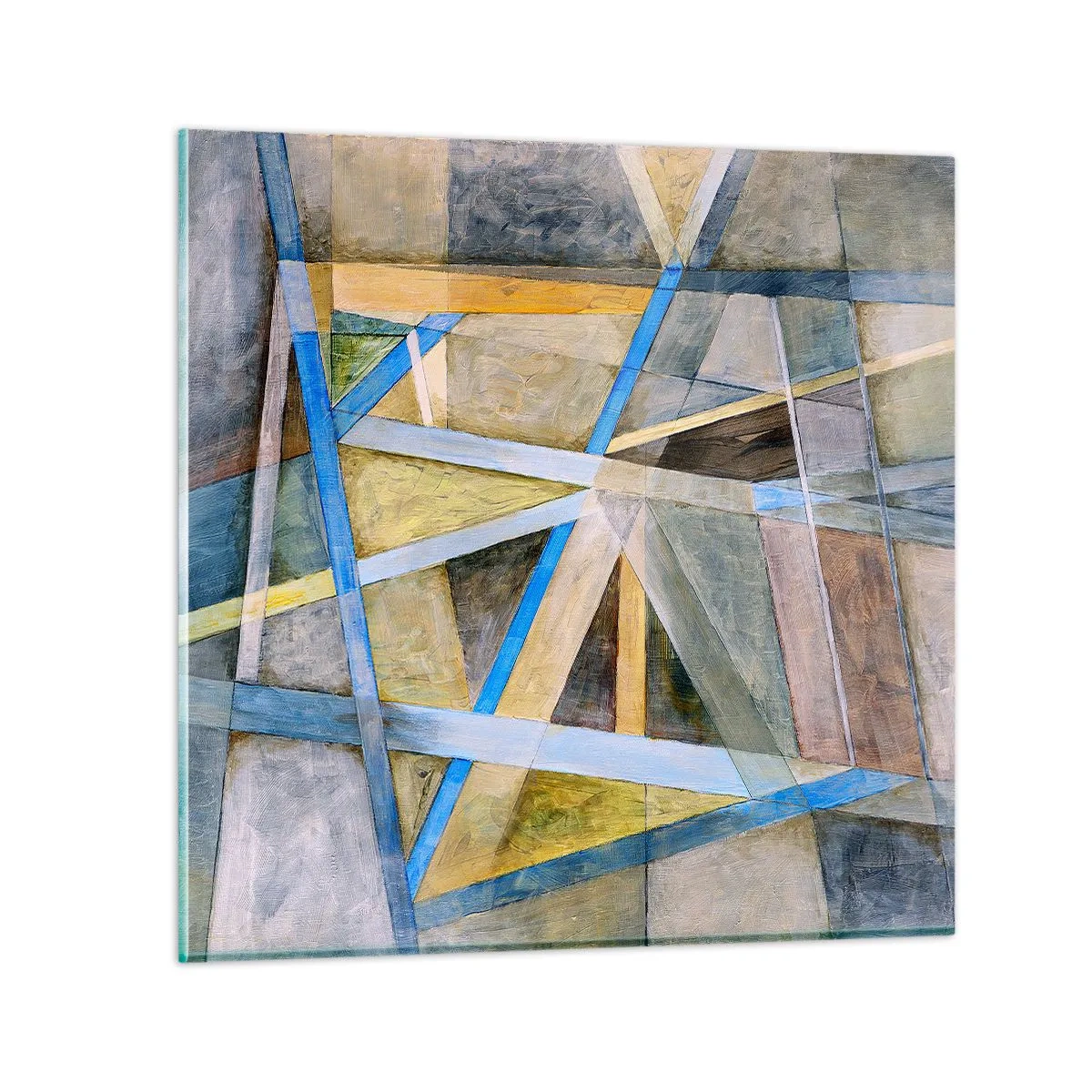 Obraz na skle - Priamo alebo diagonálne? - 60x60 cm
