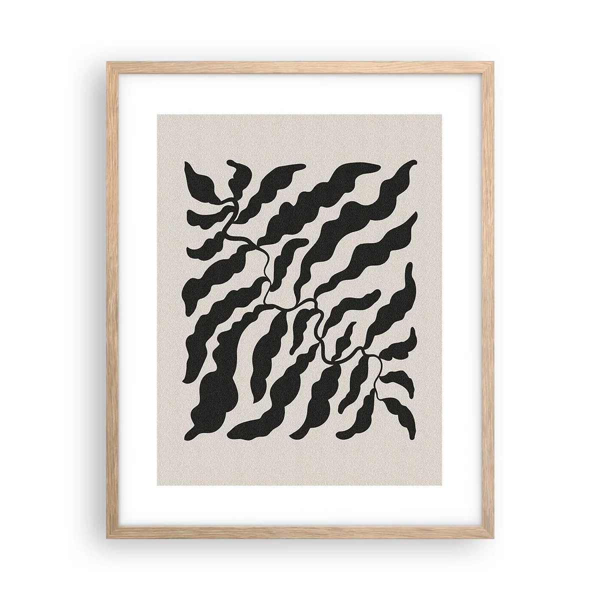 Plagát v ráme zo svetlého duba - Povaha štvorca - 40x50 cm