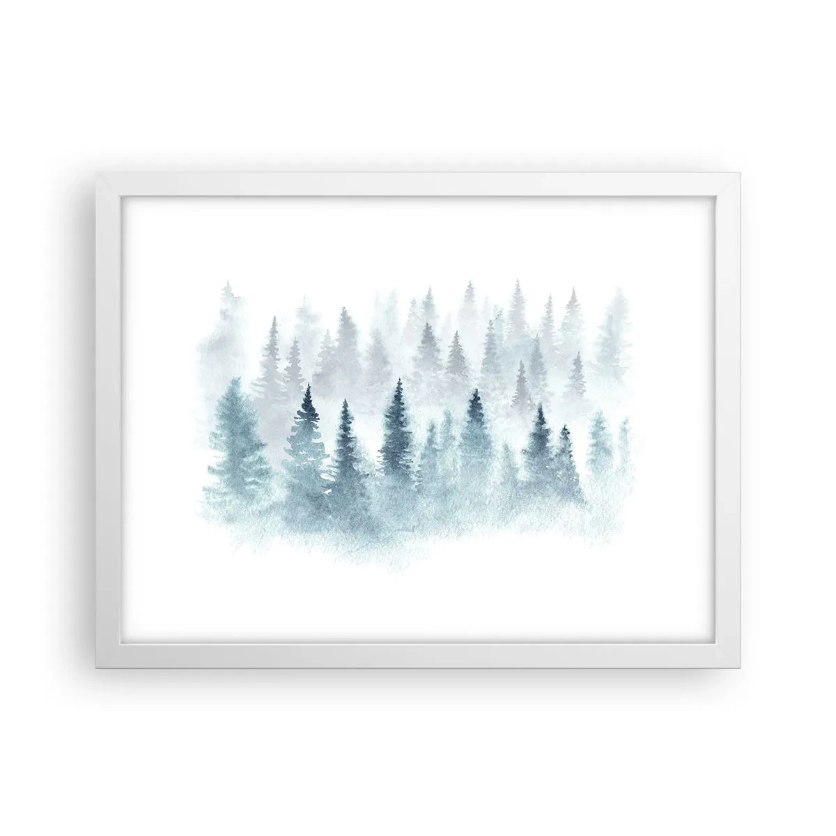 Plagát v bielom ráme - Zahalené hmlou - 40x30 cm