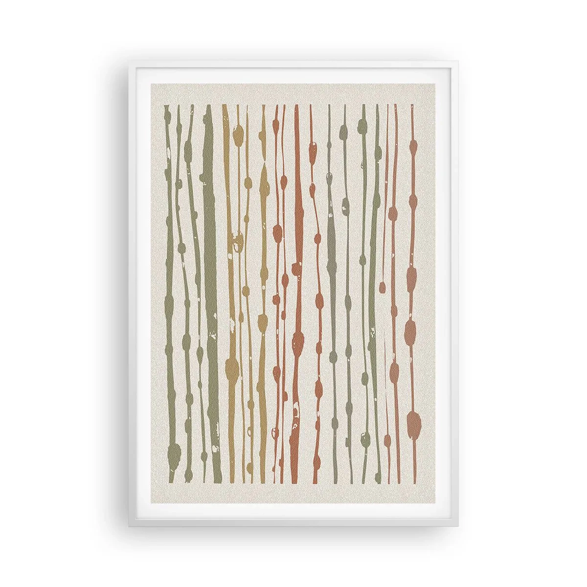 Plagát v bielom ráme - Hudobný záznam farieb - 70x100 cm