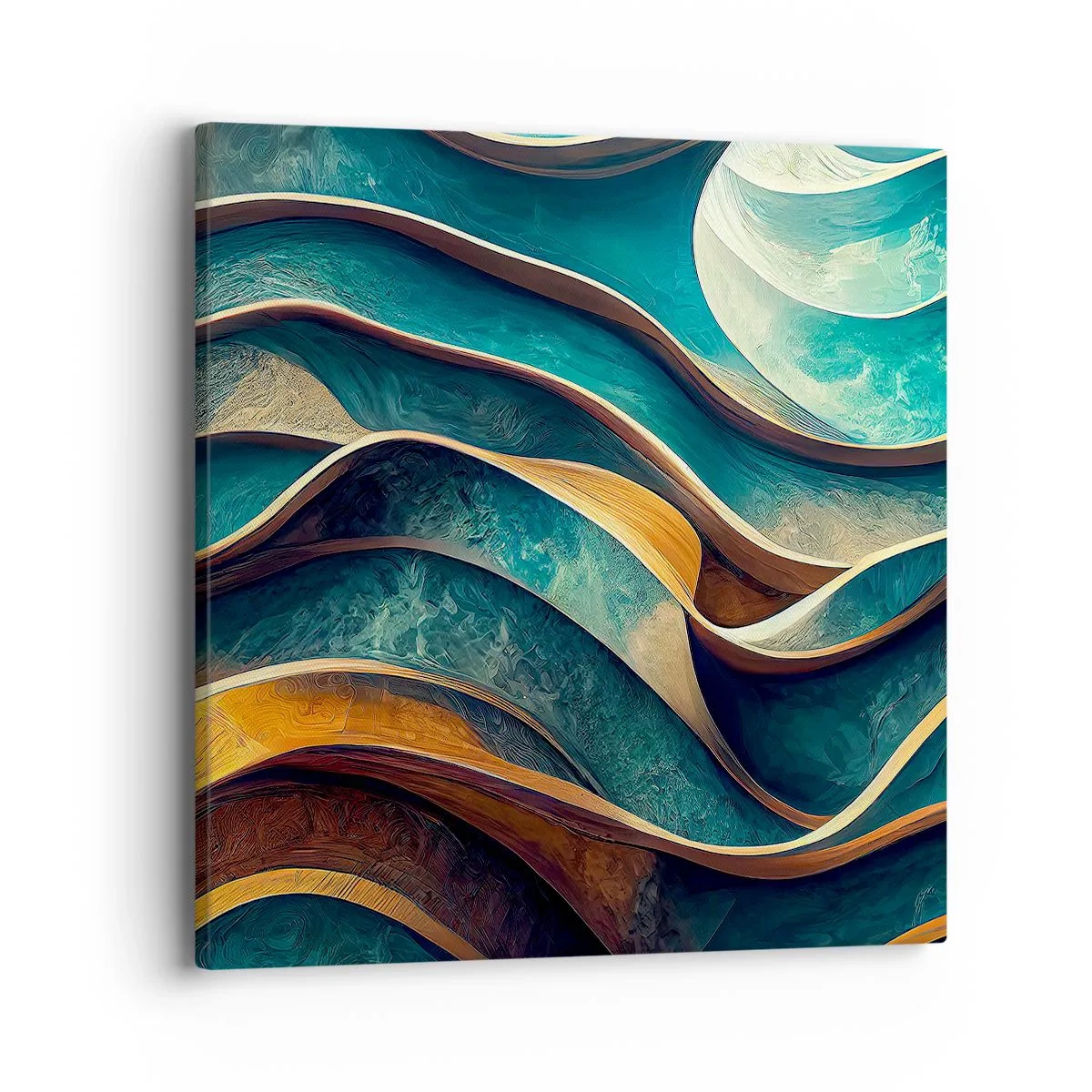 Obraz na plátne - Meandre modrej - 40x40 cm