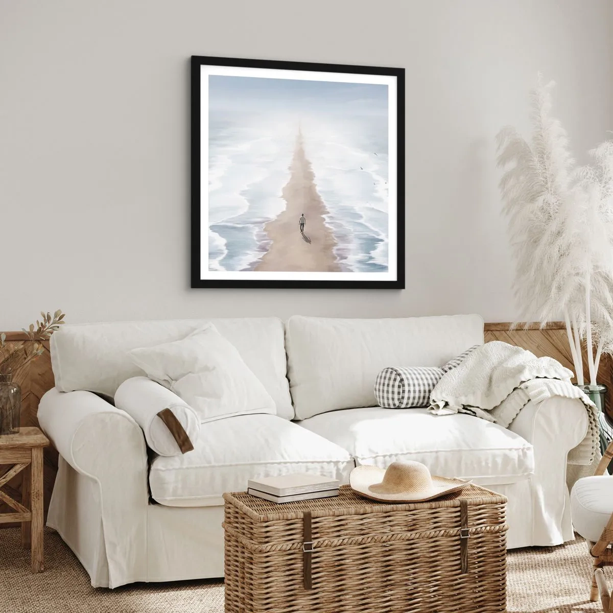 Plagát v čiernom ráme - Svetlá budúcnosť - 30x30 cm