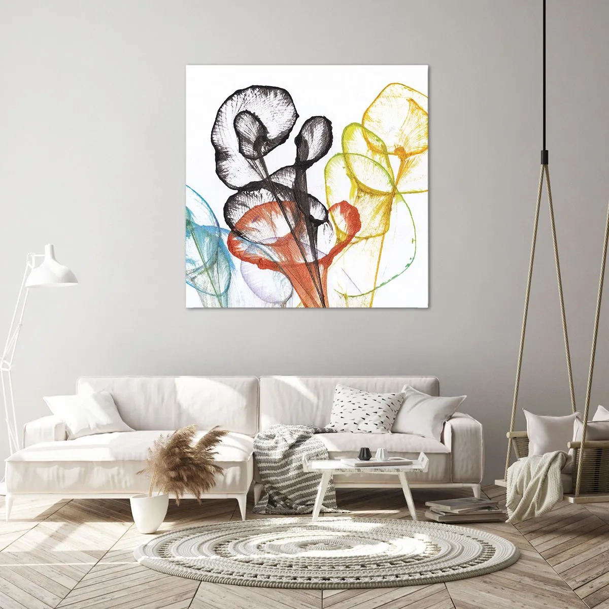 Obraz na plátne - Kvety s dušou - 70x70 cm