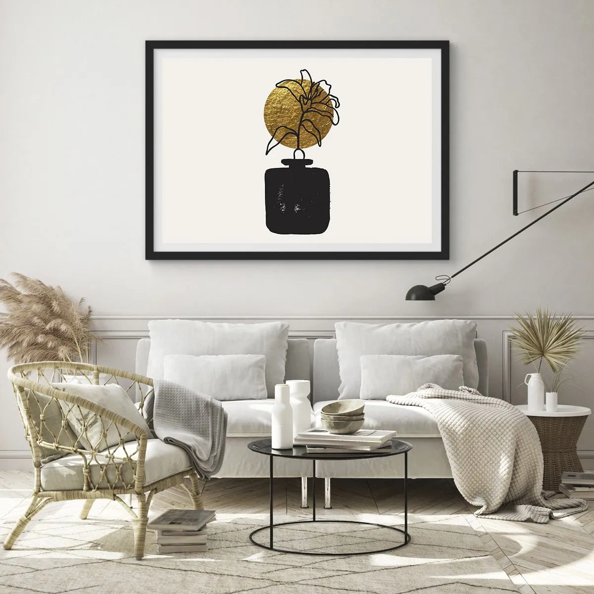 Plagát v čiernom ráme - Krása, ktorá má cenu zlata - 70x50 cm