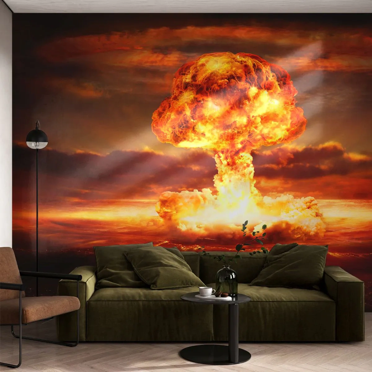 Fototapeta Premium Sand - A nastane koniec - Atómová bomba, Vojenské, Grafika - 100x70 cm