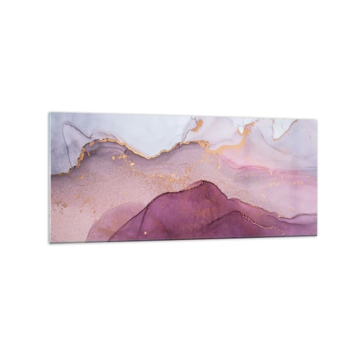Obraz na skle - Fialové a ľalové vlny - 120x50 cm