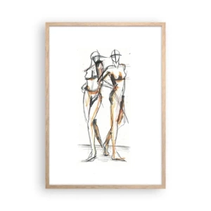 Plagát v ráme zo svetlého duba - Štúdia šarmu - 50x70 cm