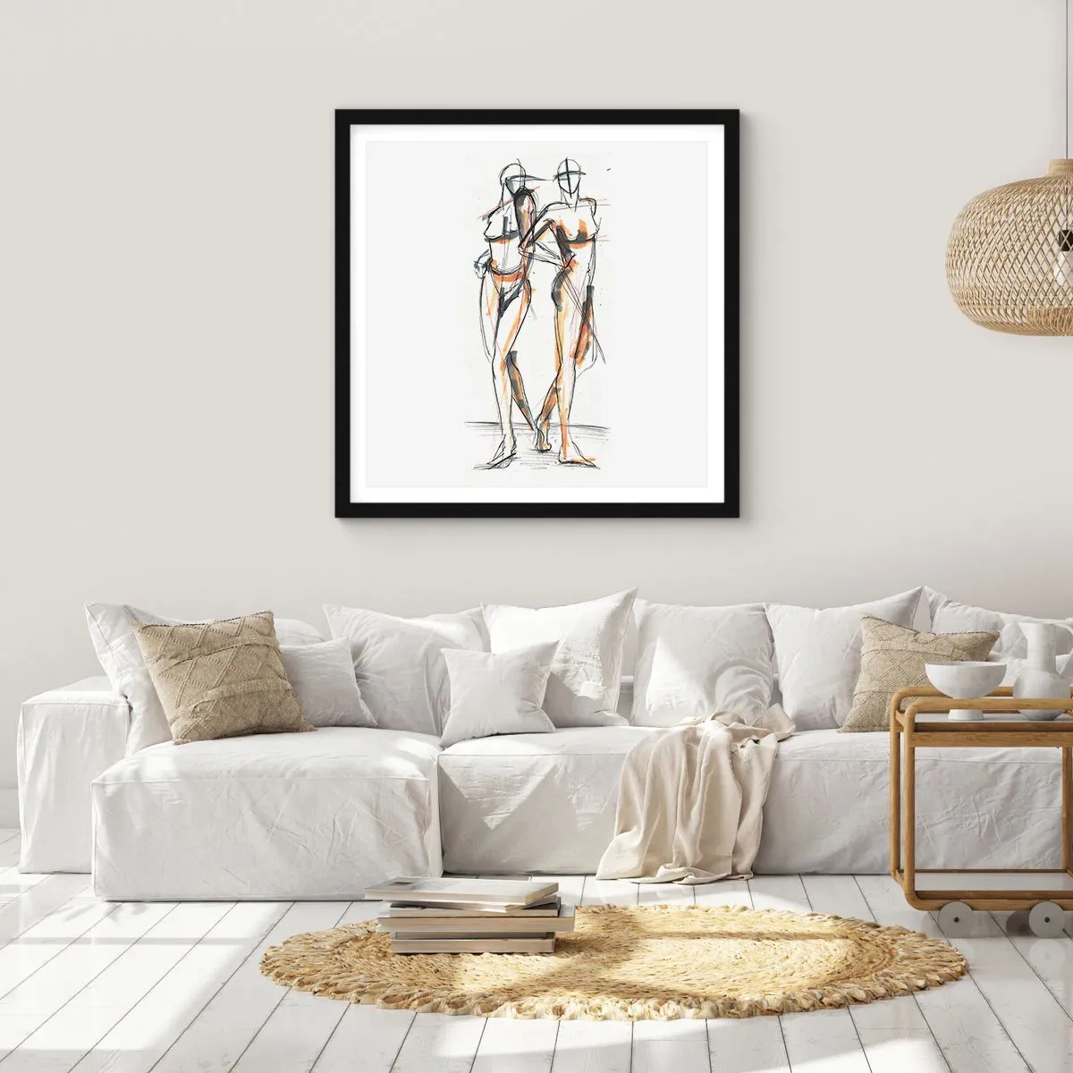 Plagát v čiernom ráme - Štúdia šarmu - 60x60 cm