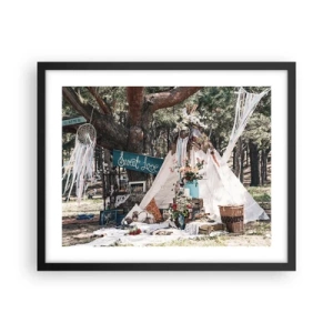 Plagát v čiernom ráme - Make love… - 50x40 cm