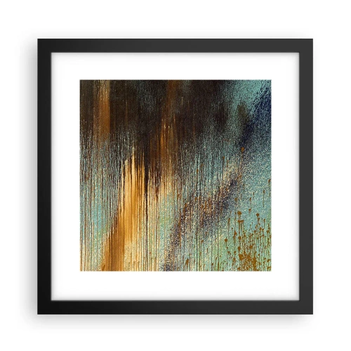 Plagát v čiernom ráme - Nenáhodná farebná kompozícia - 30x30 cm