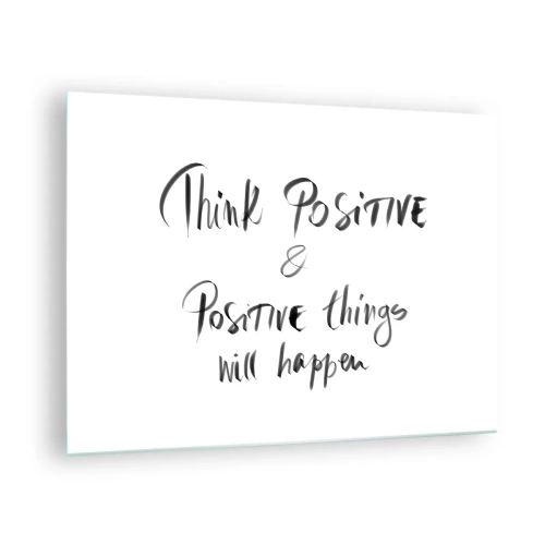 Obraz na skle - Motivačný nápis v minimalistickom štýle - 70x50cm - Ako žiť? - Moderná nástenná dekorácia do obývacej izby a spálne ARTTOR