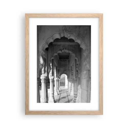 Plagát v ráme zo svetlého duba - Tu sa odohrávajú príbehy Východu - 30x40 cm