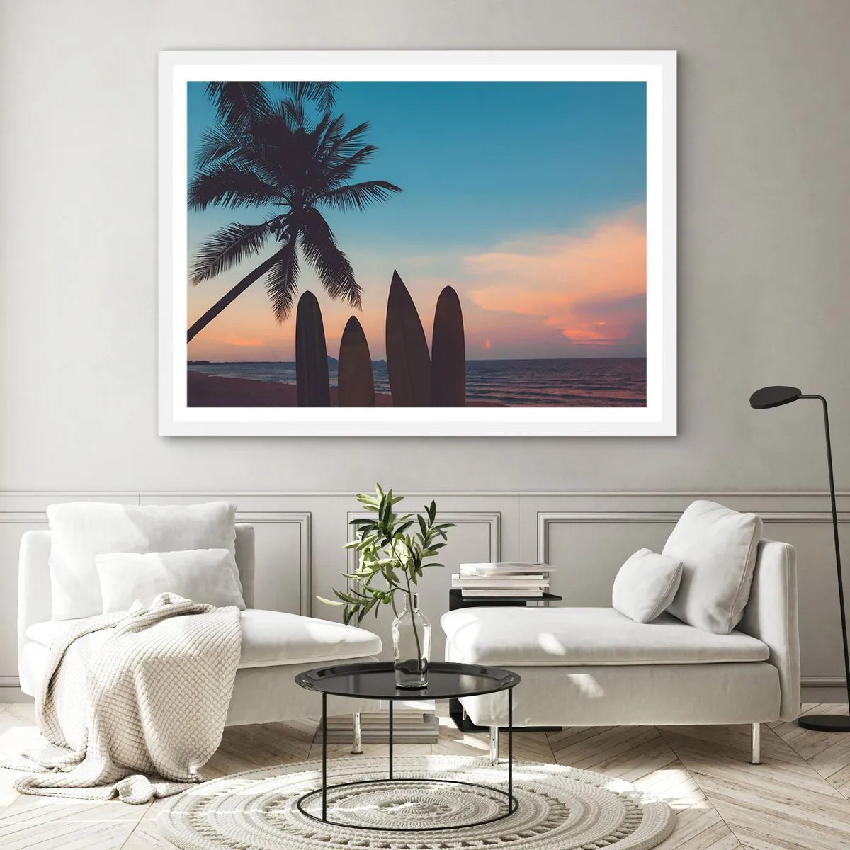 Plagát v bielom ráme - Zajtra bude tiež zábava - 50x40 cm