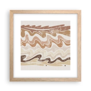 Plagát v ráme zo svetlého duba - Dobrá energia – dobré emócie - 30x30 cm