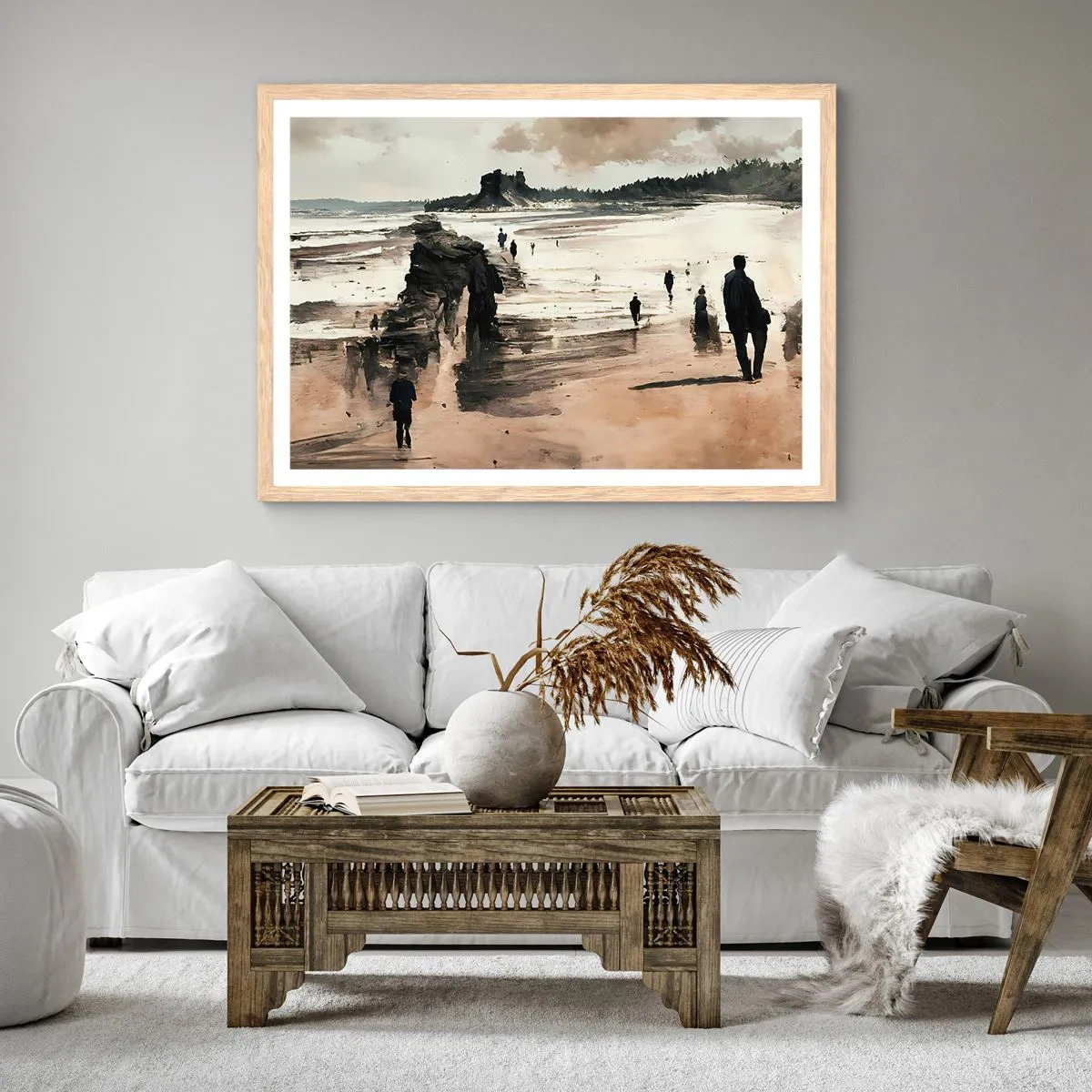 Plagát v ráme zo svetlého duba - Vyvolaní - 70x50 cm