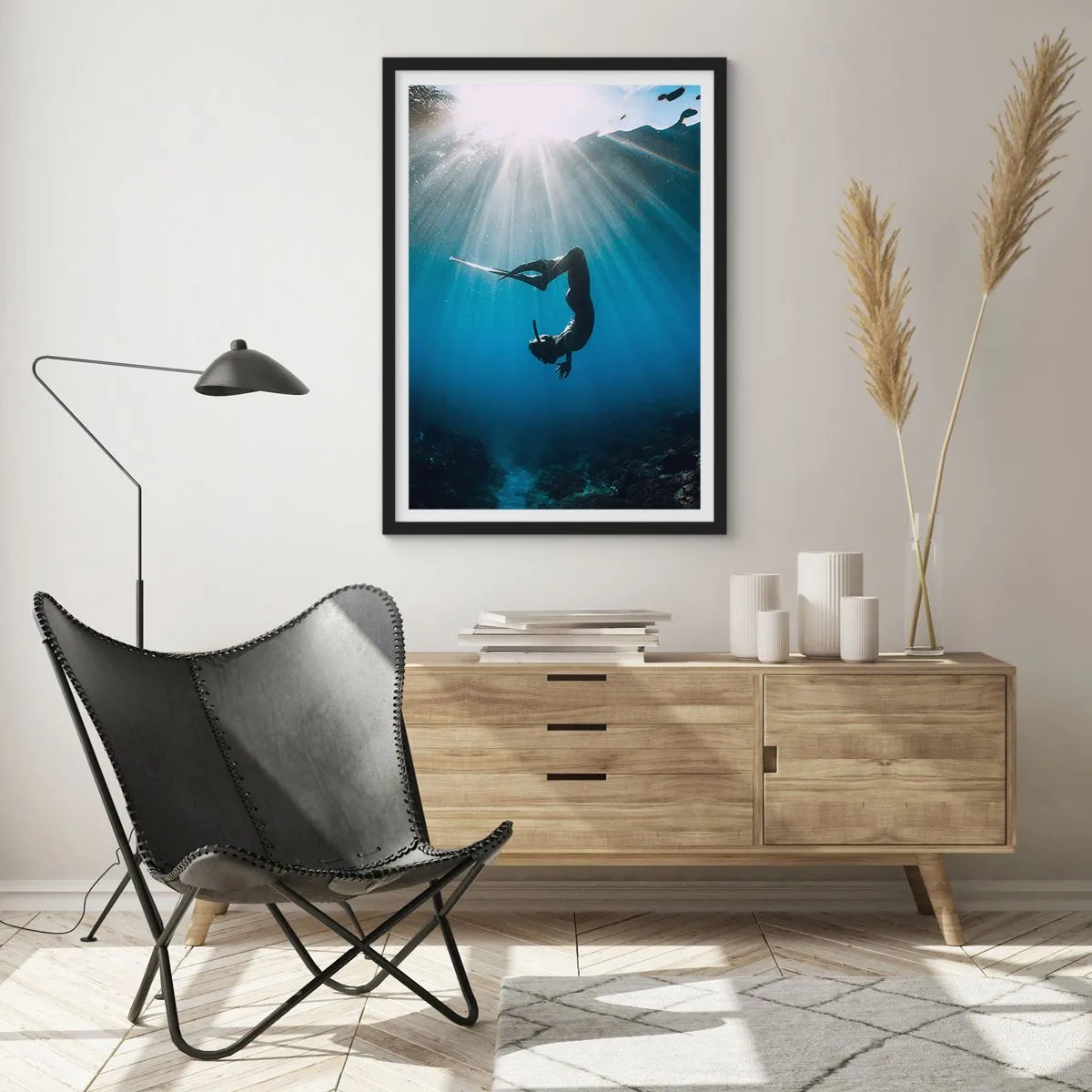 Plagát v čiernom ráme - Podvodný tanec - 61x91 cm