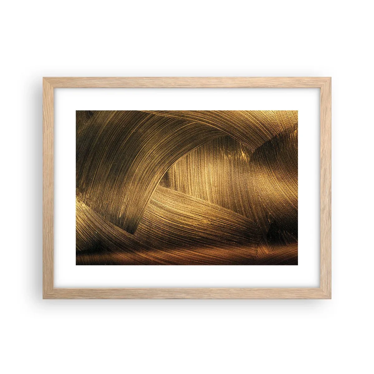 Plagát v ráme zo svetlého duba - V zlatom labyrinte - 40x30 cm