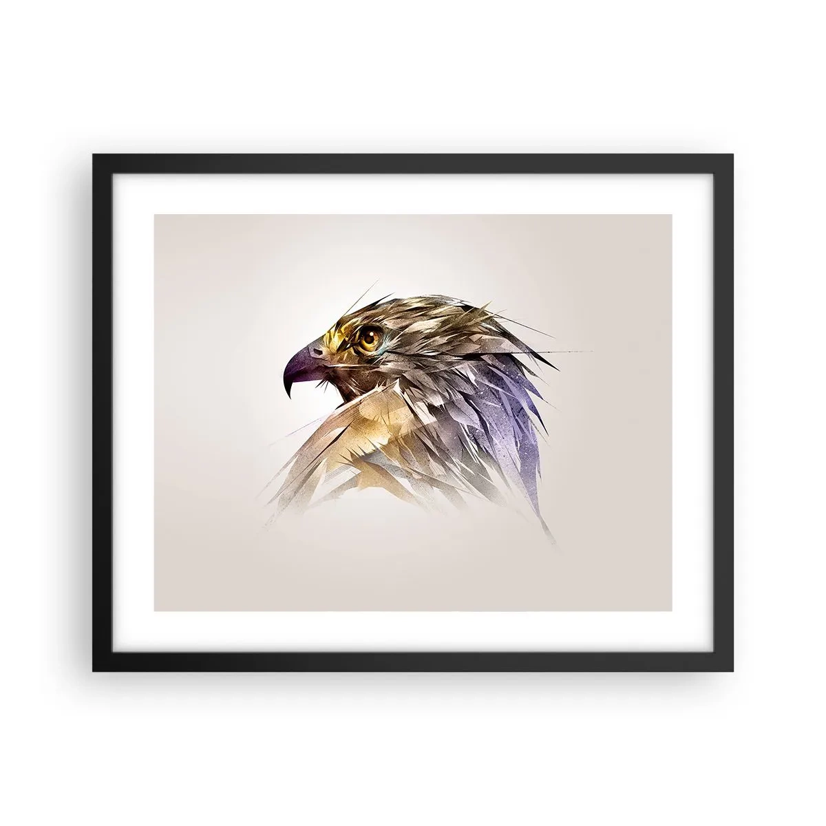 Plagát v čiernom ráme - Portrét bojovníka - 50x40 cm