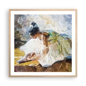 Plagát v ráme zo svetlého duba - Z Degasovho obrazu - 60x60 cm