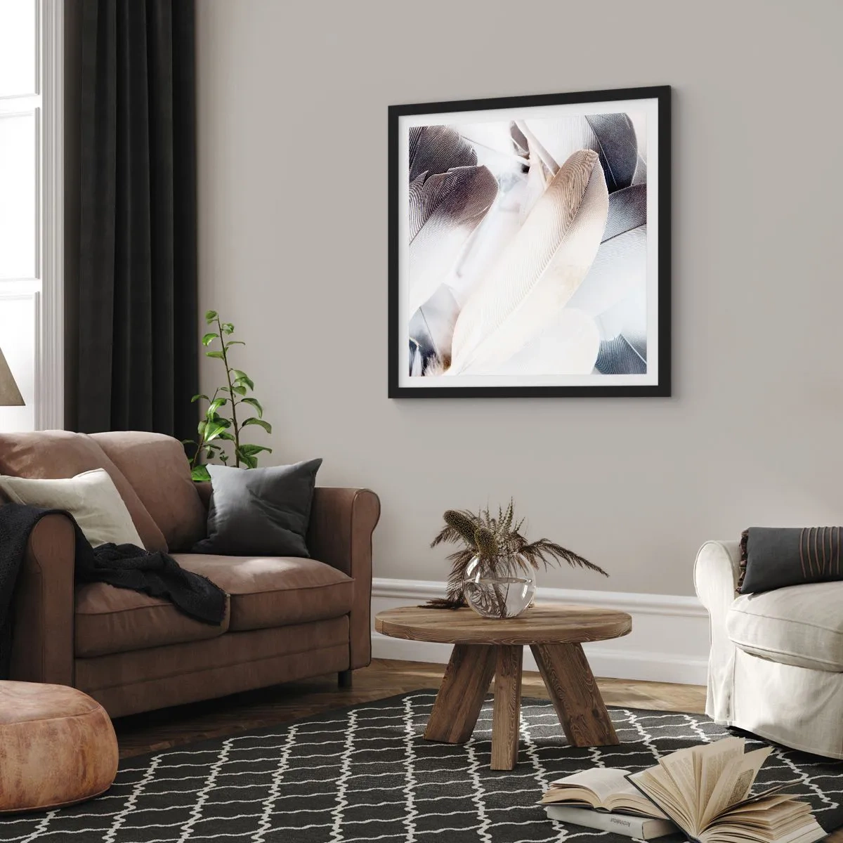 Plagát v čiernom ráme - Takmer anjelské - 50x50 cm