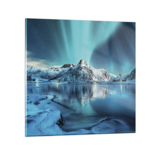 Obraz na skle - Noc plná svetla - 70x70 cm