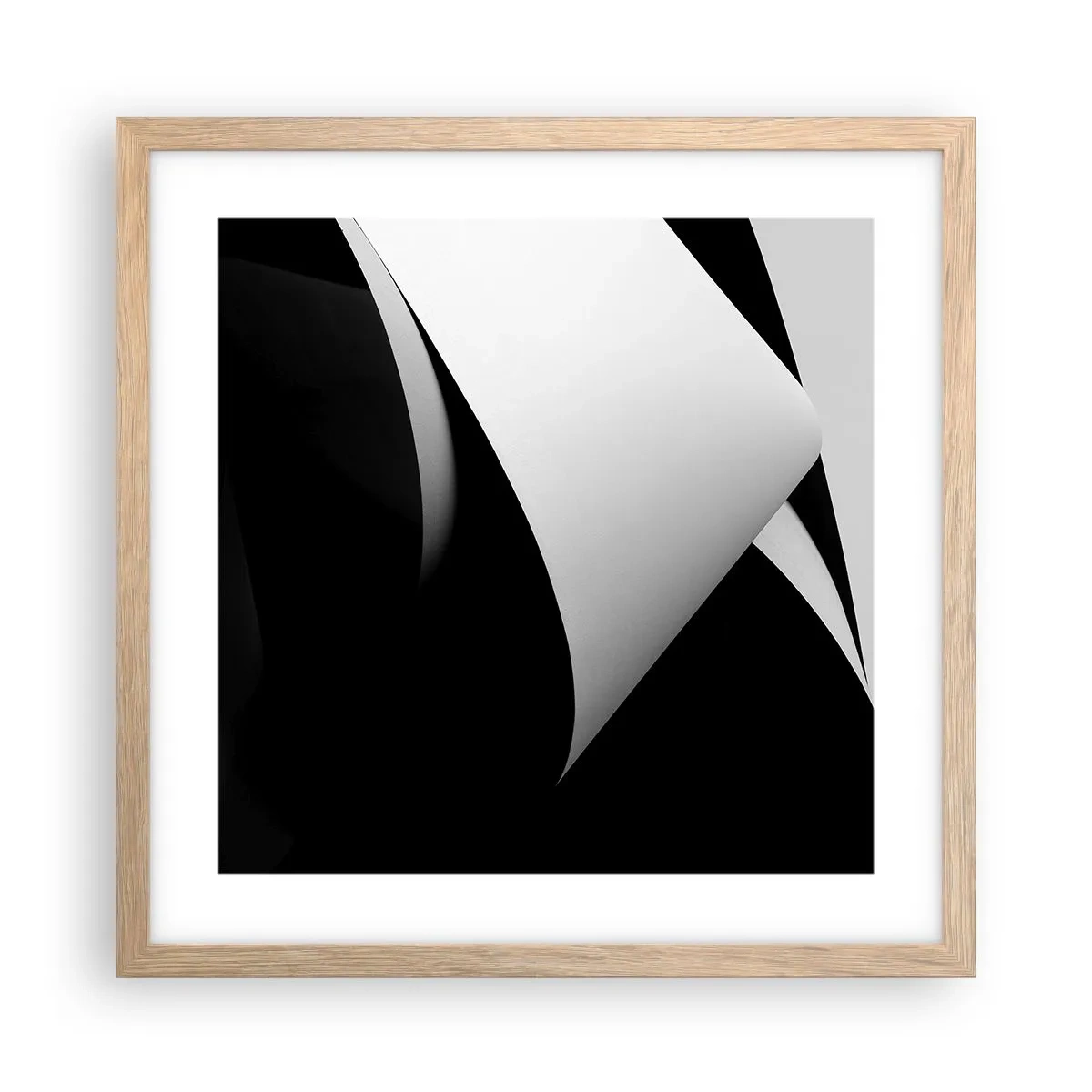 Plagát v ráme zo svetlého duba - Svetlo z hlbín tieňa - 40x40 cm