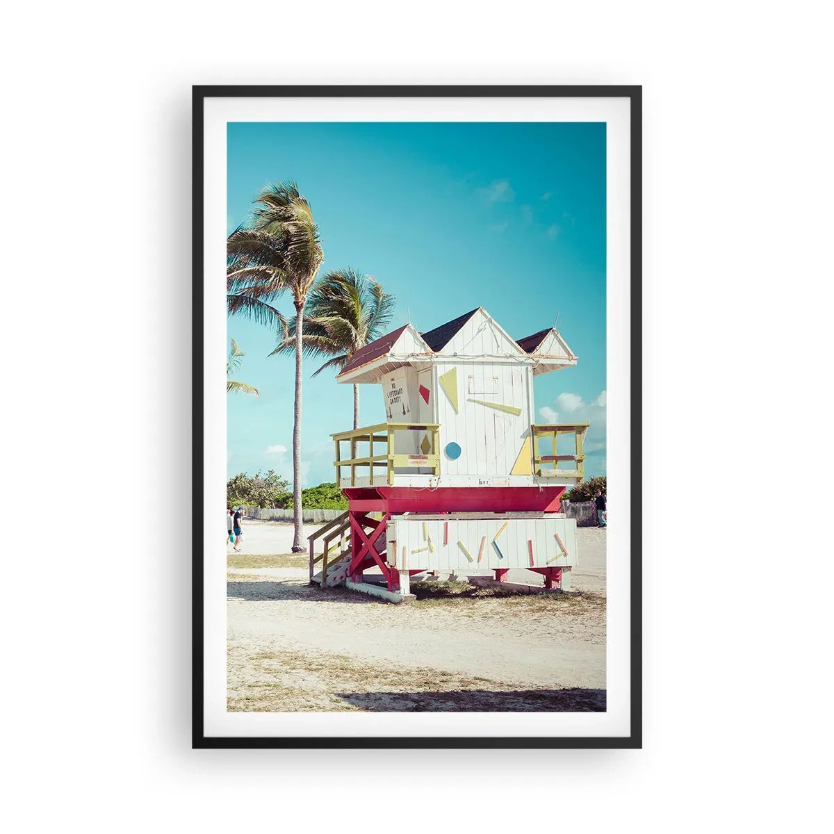 Plagát v čiernom ráme - Čaká ťa krásny deň - 61x91 cm