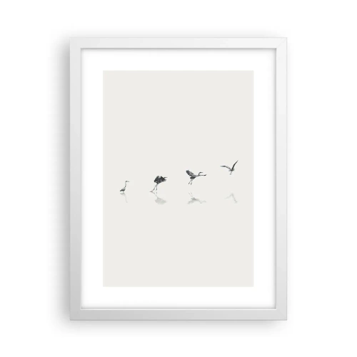 Plagát v bielom ráme - Štyri jednoduché kroky - 30x40 cm
