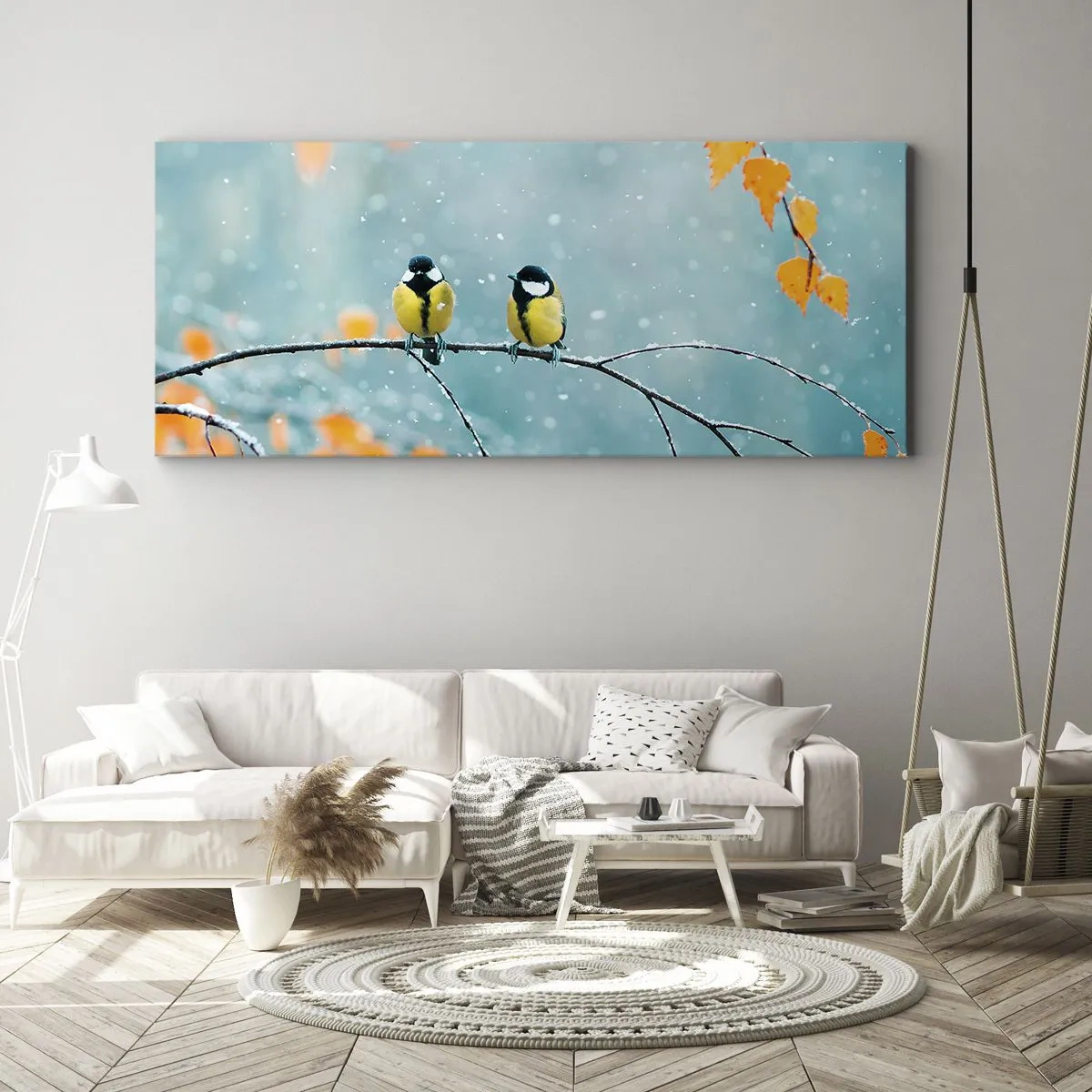 Obraz na plátne - Vtáčie klebety - 90x30 cm