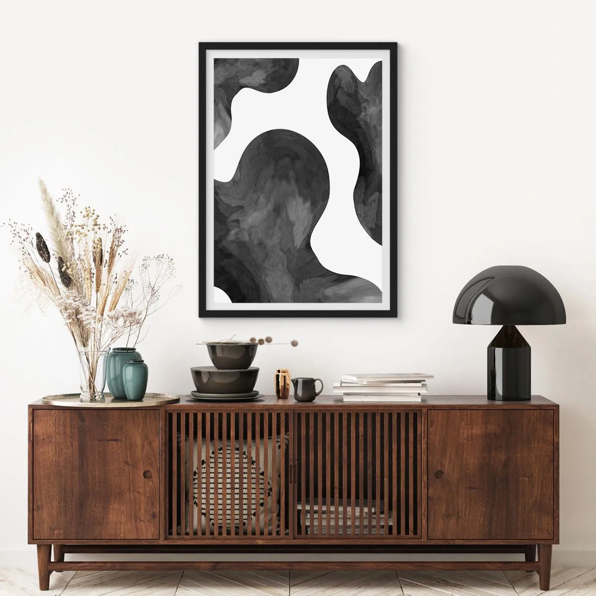 Plagát v čiernom ráme - Mliečna dráha - 70x100 cm