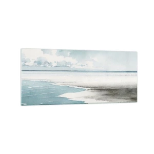 Obraz na skle - Jemný príliv - 120x50 cm