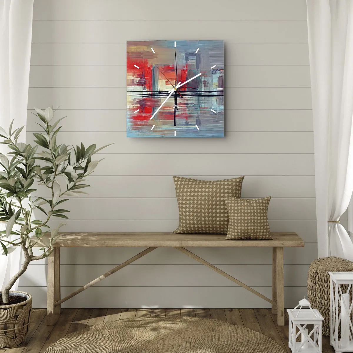 Nástenné hodiny - Krajina v neznámej dimenzii - 40x40 cm