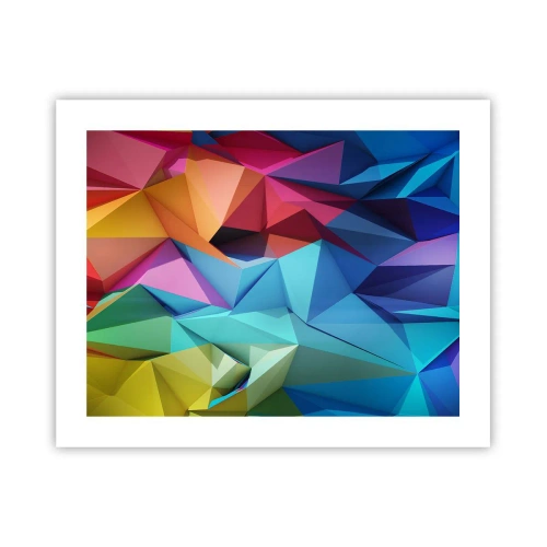 Plagát - Dúhové origami - 50x40 cm