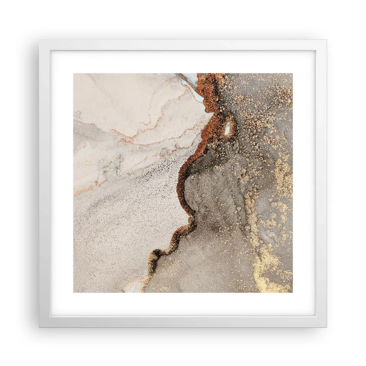 Plagát v bielom ráme - Na hranici farieb - 40x40 cm