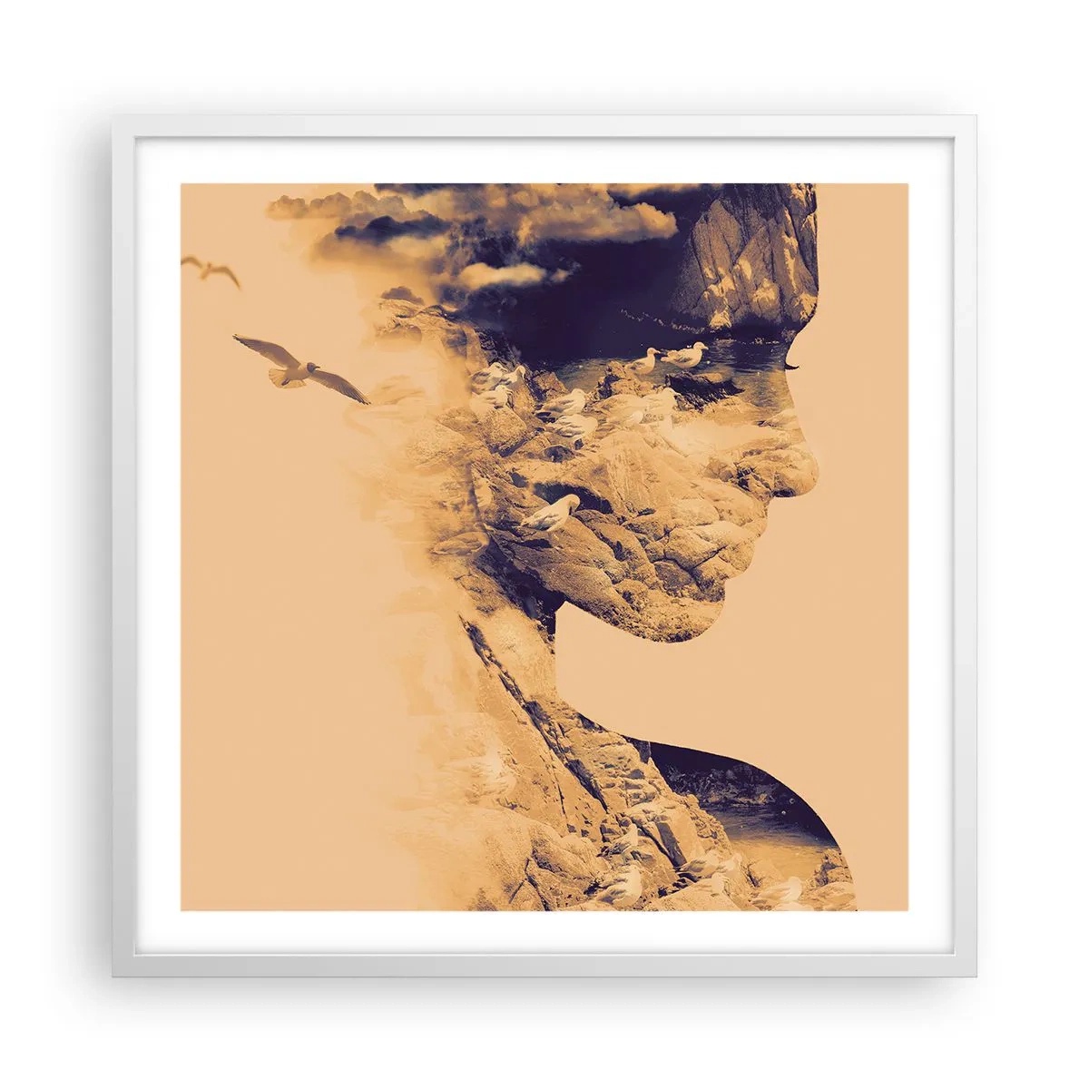 Plagát v bielom ráme - Krásna od prírody - 60x60 cm