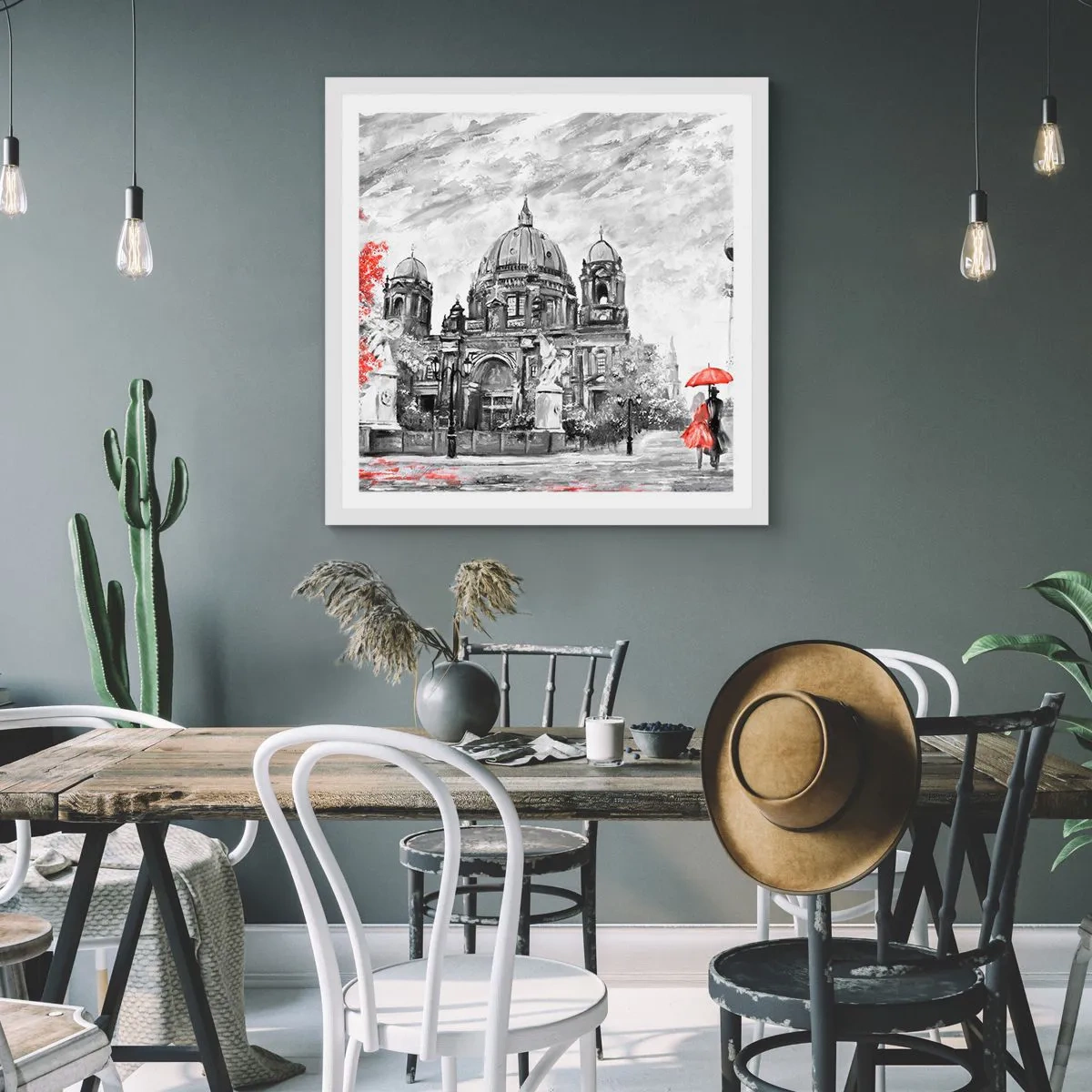 Plagát v bielom ráme - Berlínske stretnutie - 30x30 cm