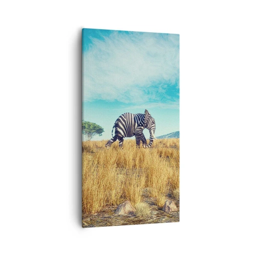 Obraz na plátne - Šedá už nie je v móde - 55x100 cm