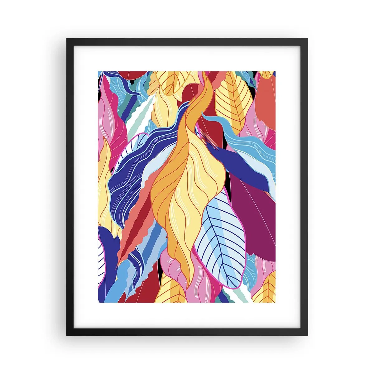 Plagát v čiernom ráme - Farebný neporiadok - 40x50 cm