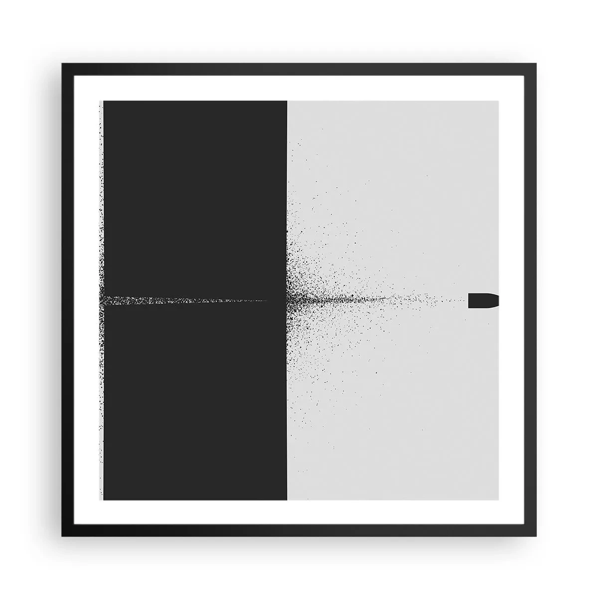 Plagát v čiernom ráme - Priamo k cieľu - 60x60 cm