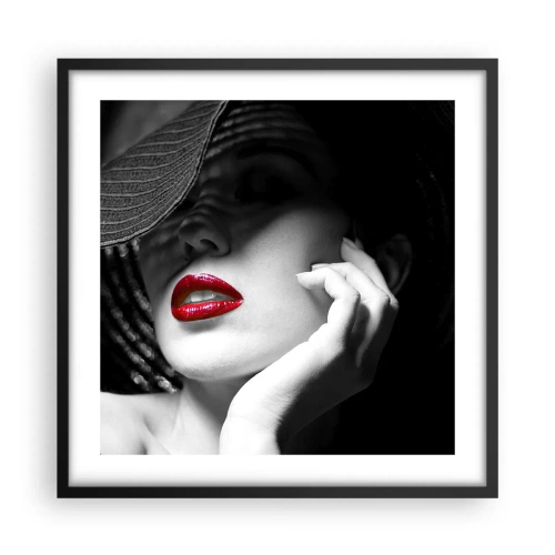 Plagát v čiernom ráme - Štúdia v šarlátovej - 50x50 cm