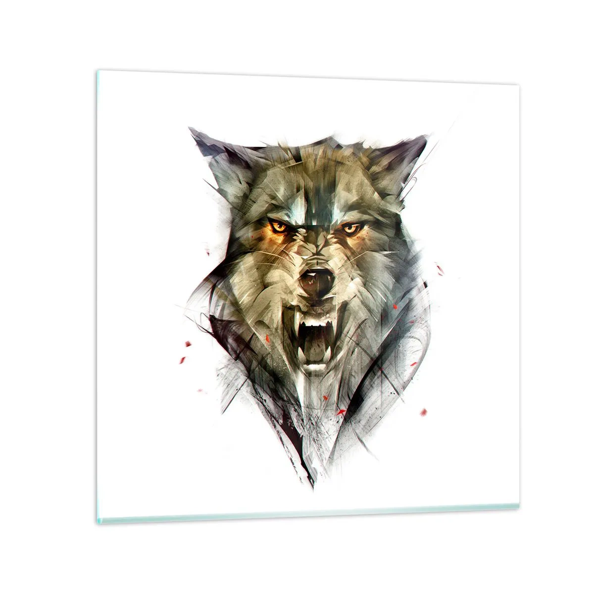 Obraz na skle - Ani krok! - 40x40 cm