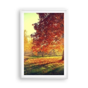 Plagát v bielom ráme - Červené je krásne - 61x91 cm