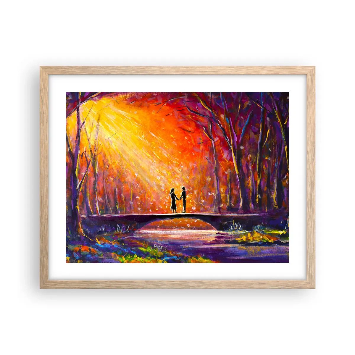 Plagát v ráme zo svetlého duba - Nebo ich tiež miluje - 50x40 cm